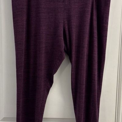 Time & Tru Leggings Sz 3XL 22 Pull On Pants Cotton Blend High Rise Inseam 27 in