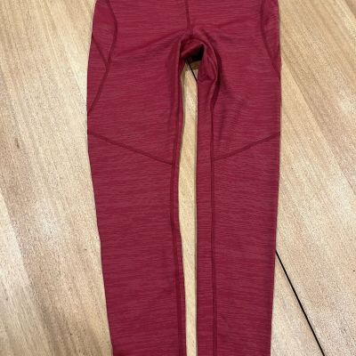 Outdoor Voices Womens High Rise Workout Ankle Leggings Red M Athleisure