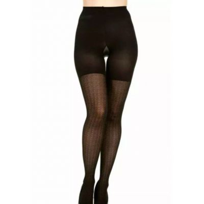 Spanx Love your Assets Textured Shaping Tights - Wish Bone Size 3 Black 2049 New