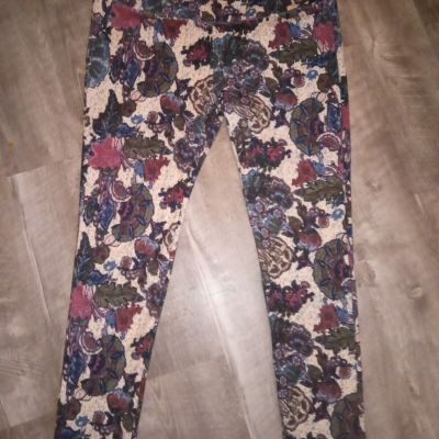 SLIM-SATION by Multiples Women's Plus Size  Leggings, Multi-Floral XL