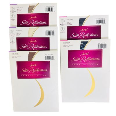 5 Hanes Silk Reflections Pantyhose Size AB Style (2) 715 (3) 716 Assorted Colors