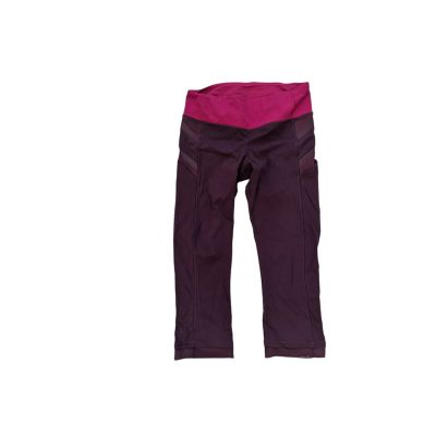 Lululemon Size 4 Illumina Crop Leggings Bordeaux Drama Bumble Berry Purple