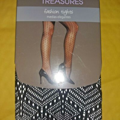 SECRET TREASURES 1 PAIR FASHION TIGHTS SIZE 1 BLACK ST12L