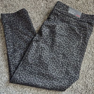 Avenue Legging Ponte Pull On Comfort Waist Tummy Control Size 22/24 Leopard