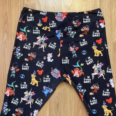 NWOT Oh Happy Day Disney Capri Leggings Minnie Stitch Pooh Olaf Plus Size 14-22