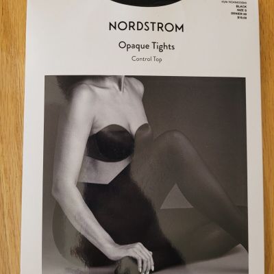 Nordstrom  Opaque Control Top Tights Style NO494036MI Black  60 Den, Size S