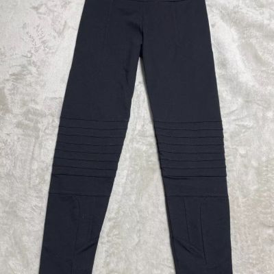 All Saints Pants Women's Size 4 Black Ridley Moto Pull On Stretch Leggings