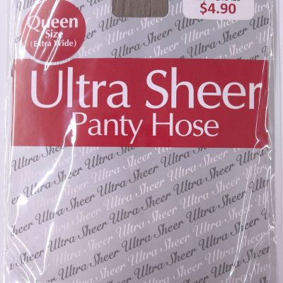 6 Packs Ultra Sheer Pantyhose 100perc Nylon Stocking Queen Size Silver Gray QPHSGRA