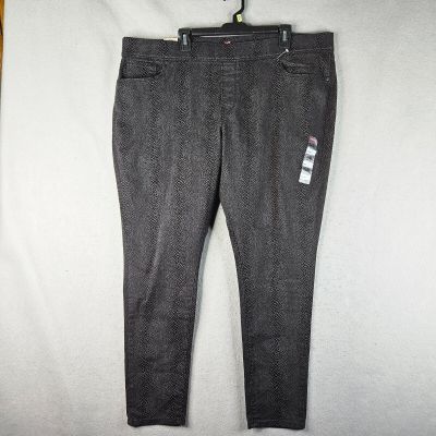 Levis Pull On Legging Womens Size 22 Gray Snakeskin Mid Rise Shaping Smoothing