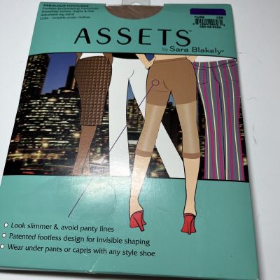 ASSETS Sara Blakely Fabulous Footless New Pantyhose Nude SZ 5 NOS to 265# & 6'0