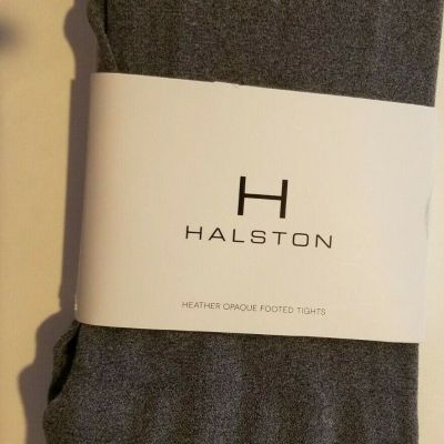 Womens Halston Brand Heather Gray Opaque Nylon Blend Tights Size S/M