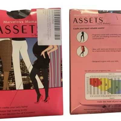 2 NEW Marvelous Mama Assets BY Sara Blakely SPANX Maternity Tights Black Size 4