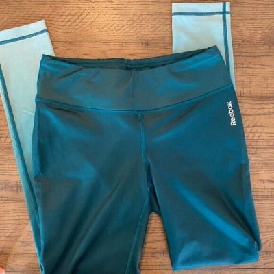 Reebok Classics Ombre Style Green Spandex Leggings Size XS