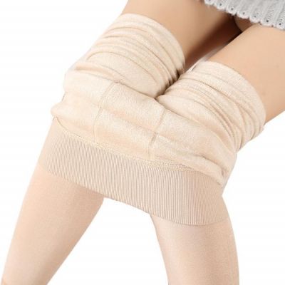 Fashion Women Winter Warm Solid Fleece Lined Thermal Stretchy Leggings Pants