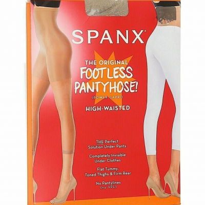 Spanx X2721 Womens Footless Higher Power Shaping Capri Pantyhose, Nude, Size C