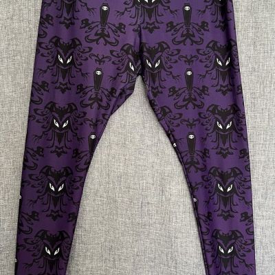 Womens Haunted Goth Purple Eye Leggings Pants Size 3XL TeeFury *Read*