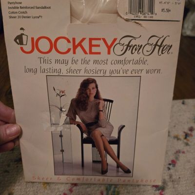 Jockey Her Sheer & Comfortable Control Top Pantyhose Taupe vtg 1991 F1 Open Box