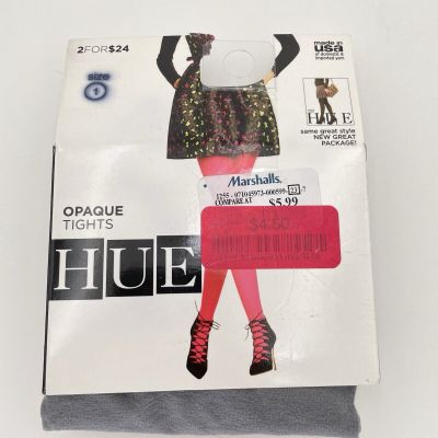 Hue Womens Opaque Tights 1 Pair Size 1 Napa New Grey