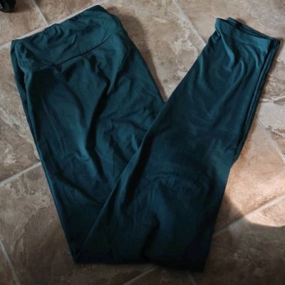 SOLID Tall & Curvy Leggings LulaRoe Hunter Green EUC