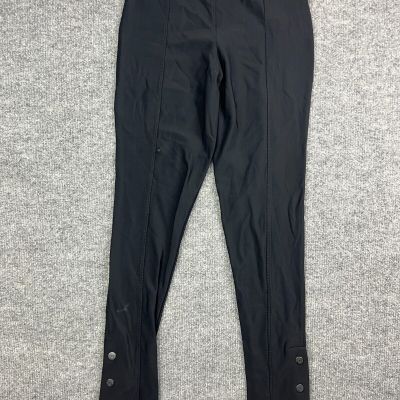 Anatomie Leggings Women's Small Black Fleece Lined Pull On Taper Snap Ankles