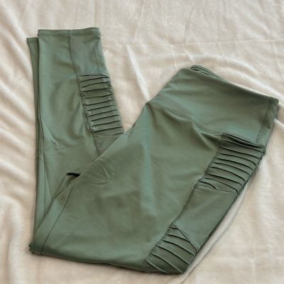 Ruby Ribbon Women's Green Slimming Moto Leggings X-Large Style 1775