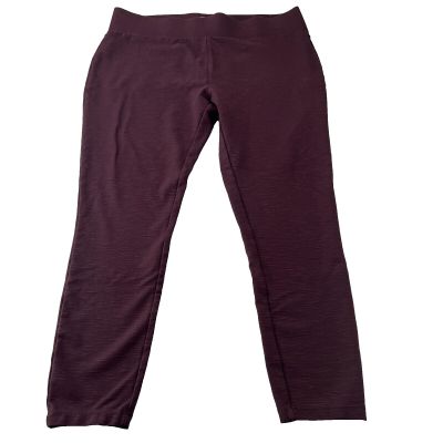 Matty M Leggings Women's Stretch Pants Burgundy  Red Stretch Waistband Size XL