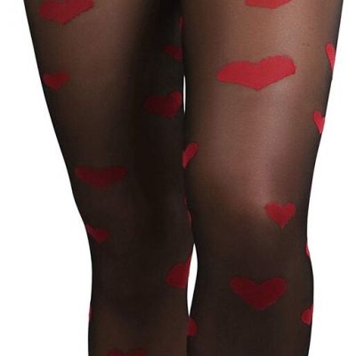 Valentine's Day Themed Pantyhose Sheer Heart Love Print Stockings