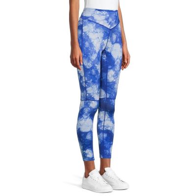 Women's PSK Collective Blue Tie Dye Compression Leggings - Medium