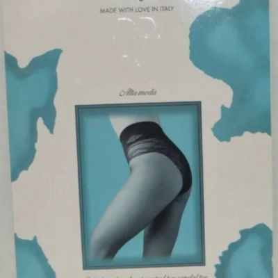 Donald J Pliner Hosiery #1201 Black Sz Med Soft Sheer French Cut C/Top S/Toe