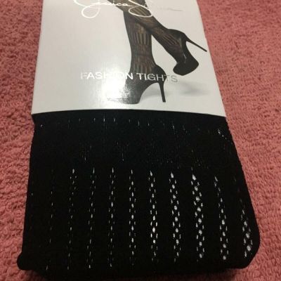 JESSICA SIMPSON S/M BLACK  FASHION  TIGHTS NWT MSRP: $12.00 Each Lot of 2