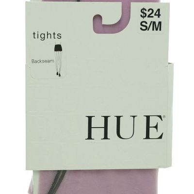 HUE Women's Backseam Sheer Tight with Sole Detail (S/M, Pink Cloud)