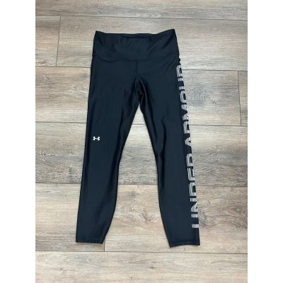 Under Armour Womens HeatGear Ankle Leggings Size Medium Black White LOGO