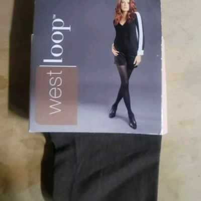 West Loop Sheer To Waist Opaque Tights Size Medium