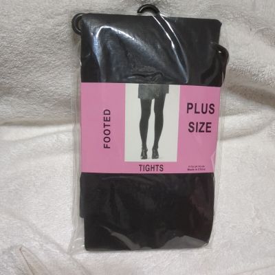 WOMAN PLUS SIZE  FOOTED TIGHTS Fits Up to Size 3X