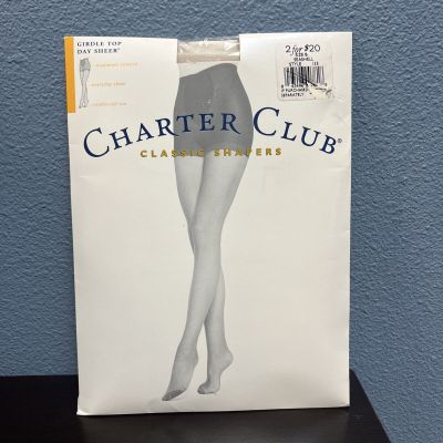 Pantyhose Charter Club Classic Shapers Girdle Top Day Sheer Seashell B LYCRA