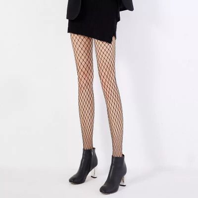 Women High Waist Pantyhose Fishnet Stocking Mesh Tights Thigh High Socks