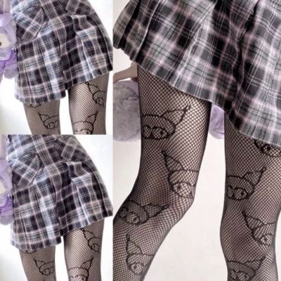 Kawaii Kuromi Black Fishnet Tight Bundle x2