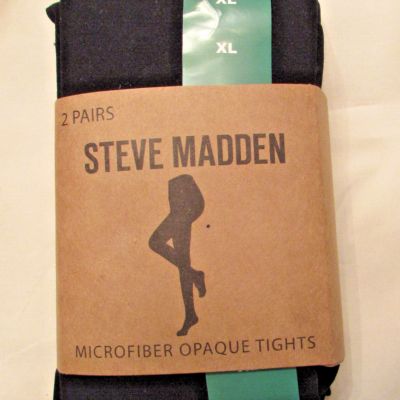 NEW Steve Madden - Ladies Women's Microfiber Opaque Tights - 2 Pairs - Size XL