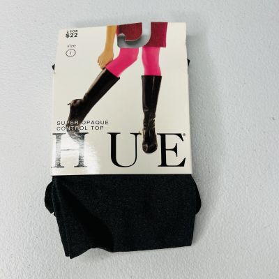 Hue Womens Super Opaque Tights with Control Top Size 1 Graphite Heather 1 Pair