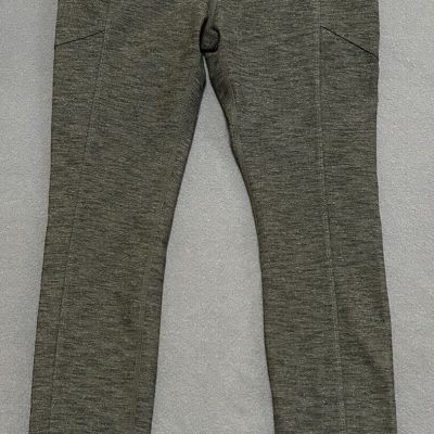 EDDIE BAUER Trail Tight Womens Leggings, Pockets With Zippers, Green/Gray, Small