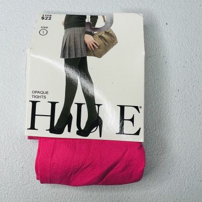 New Women's Perfect Pink Hue Opaque Tights 1 Pair Size 1