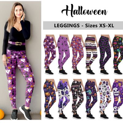 Halloween Costume Leggings #2 - Pumpkins, Bats, Goth Holiday Fashion Leggings