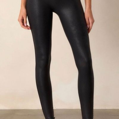 SPANX Faux Leather Leggings Small EUC