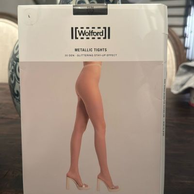 NWT?WOLFORD Metallic Tights