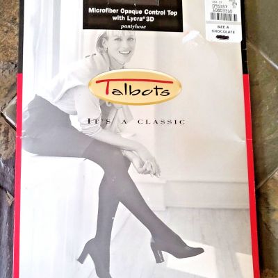 Size A Talbots Microfiber Opaque Control Top with Lycra 3D Pantyhose