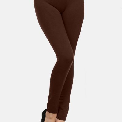 Yelete Full Size Seamless Fleece Lined Leggings