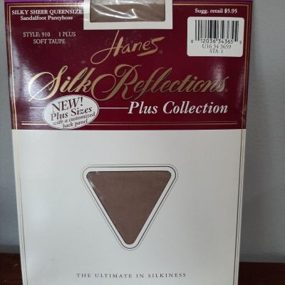 Vintage Hanes Silk Reflections Plus Collection 1 Plus Queensize Soft Taupe