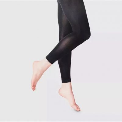 A New Day Footless Opaque Tights Black - M/L