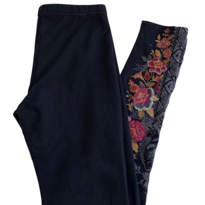 Johnny Was Los Angeles Embroidered leggings Size Small ~ Small Issue *READ*