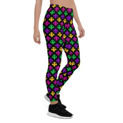 Mardi Gras Leggings #1 - Fat Tuesday, Bourbon Street Party Fashion Leggings